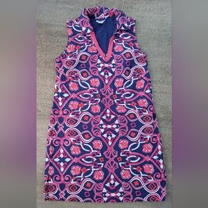 Vineyard Vines Pink and Blue Seashell Print Dress